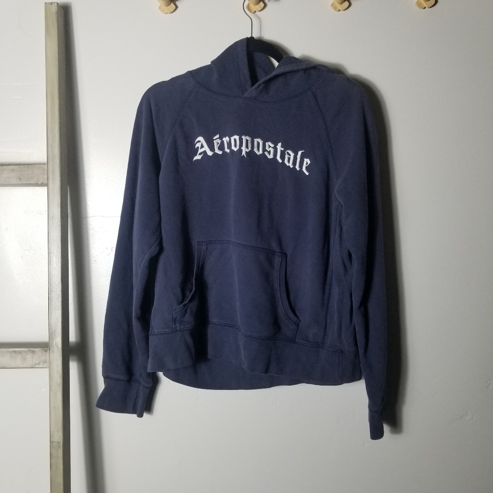 AEROPOSTALE BLUE LIGHTWEIGHT HOODIE SIZE LARGE